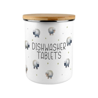 Purely Home Spring Sheep Dishwasher Tablets Storage Tin from B&Q