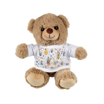 Musical Creatures Teddy Bear - Small Plush Light Brown Toy Gifts for Kids - Image 3