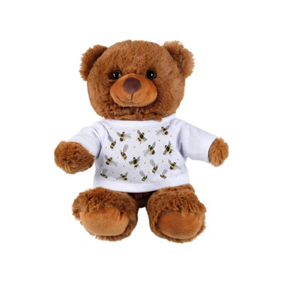 Purely Home Flying Bumblebees Teddy BearSmall Plush Toy Gifts For Bee LoversDark Brown Stuffed Animal With Printed T-Shirt from B&Q