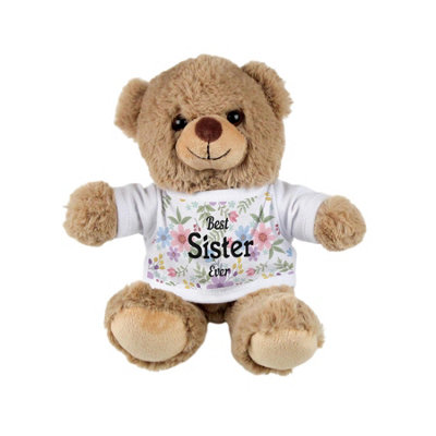 Best Sister Ever Teddy Bear - Light Brown Small Plush Toy Gifts for Sisters - Image 3