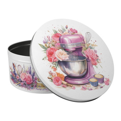 Purely Home Pink Roses Large Cake Tin - Multicoloured - Image 3