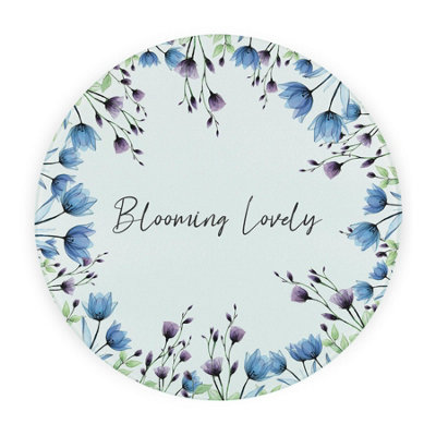 Purely Home Blooming Lovely Round Worktop ProtectorTextured Glass Chopping Board from B&Q