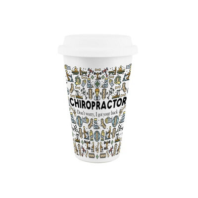 Chiropractor Ceramic Travel Mug - Reusable Double-Walled Drinks Cup Gift - Image 3