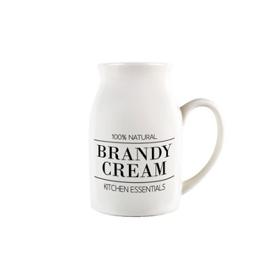 Purely Home Minimalist Small Porcelain Brandy Cream Serving Jug - White - Image 3