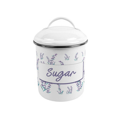 Peach Peonies Metal Sugar Canister - Stylish Kitchen Storage Jar/Caddy Gift - Image 3