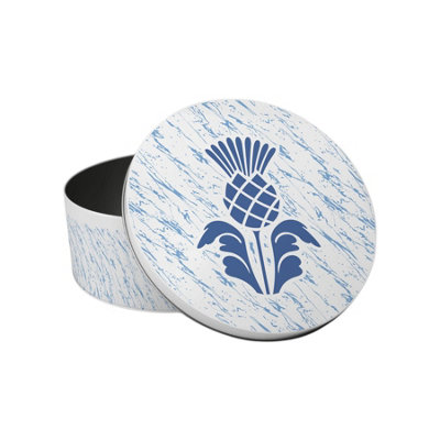 Purely Home Scottish Thistle Cake TinScotland Gaelic Souvenir GiftsSmall Round Metal Storage Container For Baking 18 X 7Cm from B&Q