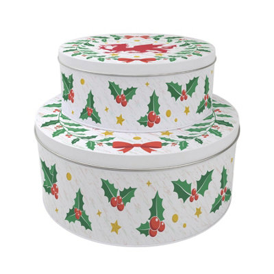 Purely Home Welsh Dragon Christmas Cake Tins - Set of 2 - Image 4