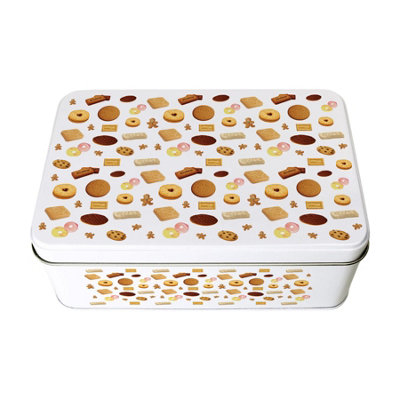 Purely Home British Biscuits TinRectangular Metal Storage Container For Baking Novelty Kitchen Gifts 195 X 125 X 75mm from B&Q