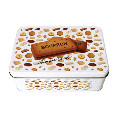 Purely Home Chocolate Bourbon Biscuit TinRectangular Metal Storage Container For Baking Novelty Kitchen Gifts 195 X 125 X 75mm from B&Q