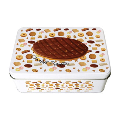 Purely Home Chocolate Digestive Biscuit TinRectangular Metal Storage Container For Baking Novelty Kitchen Gifts 195 X 125 X 75mm from B&Q