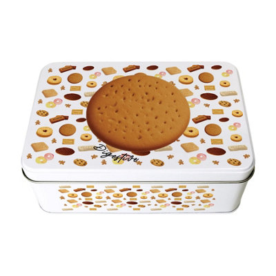 Purely Home Digestive Biscuit TinRectangular Metal Storage Container For Baking Novelty Kitchen Gifts 195 X 125 X 75mm from B&Q