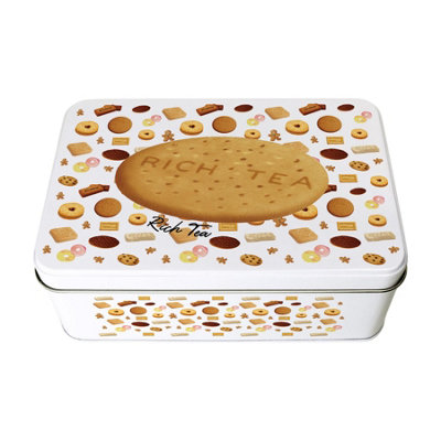 Purely Home Rich Tea Biscuit TinRectangular Metal Storage Container For Baking Novelty Kitchen Gifts 195 X 125 X 75mm from B&Q