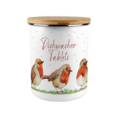 Purely Home Robins Dishwasher Tablets Storage Tin from B&Q