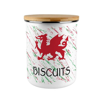 Purely Home Welsh Dragon Extra Large Biscuit Tin - Red - Image 3