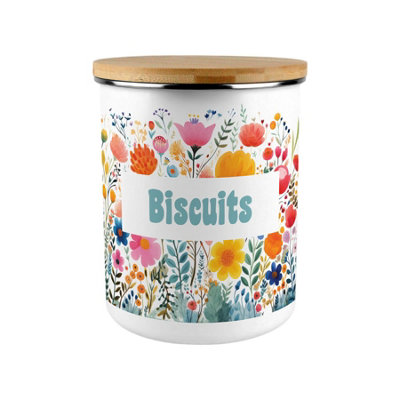 B&Q -  Bright Floral Extra Large Biscuit Tin