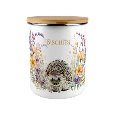 Purely Home Floral Hedgehog Extra Large Biscuit Tin - Multicoloured - Image 4