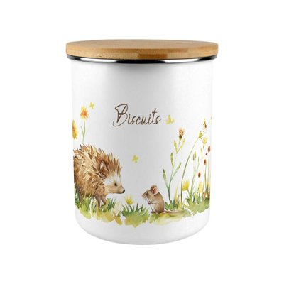 Purely Home Hedgehog & Mouse Extra Large Biscuit Tin from B&Q
