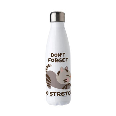 Purely Home Cartoon Stretching Cat Water BottleReusable Double Walled 500Ml Hot/cold Drinks Outdoor Bottle Novelty Gifts For Cat Lovers from B&Q