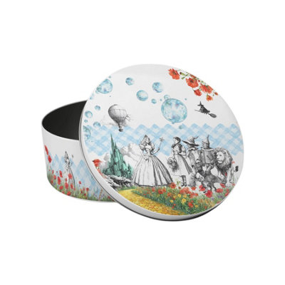 Purely Home Wizard Of Oz Tales Novelty Cake TinStorybook Themed GiftsSmall Round Metal Storage Container For Baking 18 X 7Cm from B&Q