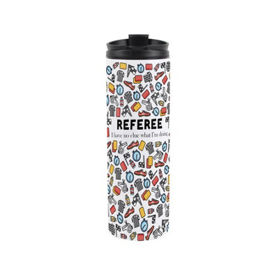Purely Home Referee Novelty Joke Travel FlaskSport Print Reusable 500Ml Stainless Steel Flask Mug Gift from B&Q
