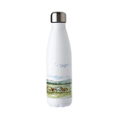 Purely Home Wild Horses Water BottleReusable Double Walled 500Ml Hot/cold Metal Drinks Bottle Horse Gifts from B&Q
