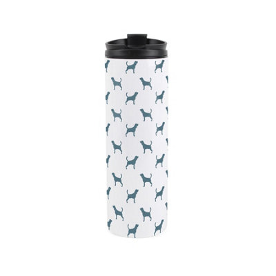 Purely Home Beagle Travel FlaskBlue Silhouettes Reusable 500Ml Stainless-Steel Tumbler Gifts For Dog Lovers from B&Q