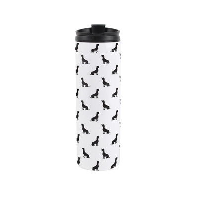 Purely Home Dachshund Travel FlaskBlack Silhouettes Reusable 500Ml Stainless-Steel Tumbler Gifts For Dog Lovers from B&Q