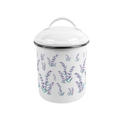B&Q - Lavender Garden CanisterMetal Kitchen Storage Container