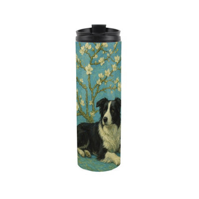 Purely Home Van Gogh Border Collie Travel FlaskArtwork Inspired Reusable 500Ml Stainless Steel Flask Mug Gift For Dog Lovers from B&Q