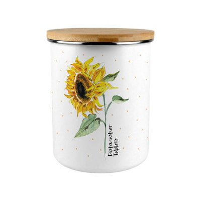 Purely Home Painted Sunflower Dishwasher Tablets Storage Tin from B&Q