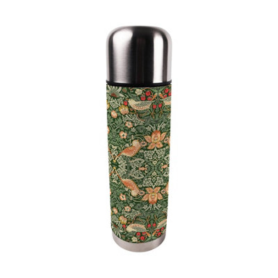 Purely Home Green Strawberry Thief Large Reusable Thermal Flask from B&Q