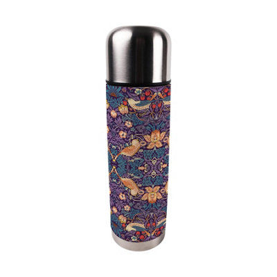 Purely Home Purple Strawberry Thief Large Reusable Thermal Flask from B&Q