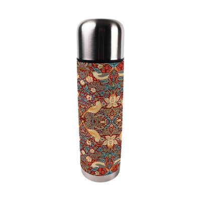 Purely Home Red Strawberry Thief Large Reusable Thermal Flask from B&Q