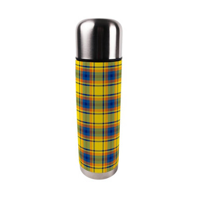 Purely Home Yellow Tartan Large Reusable Thermal Flask from B&Q