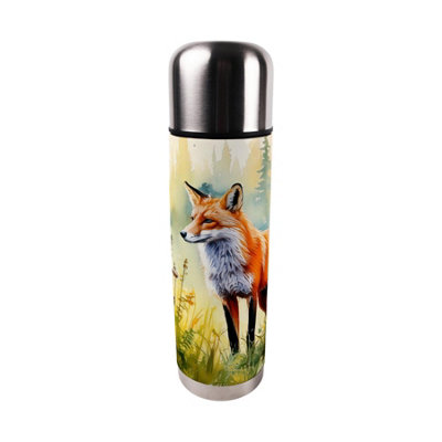 Purely Home Vibrant Fox Large Reusable Thermal Flask from B&Q