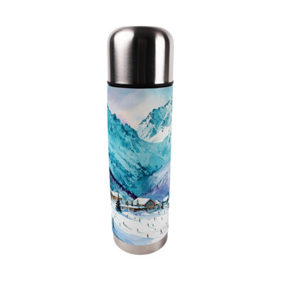 Purely Home Snowy Mountain Large Reusable Thermal Flask from B&Q