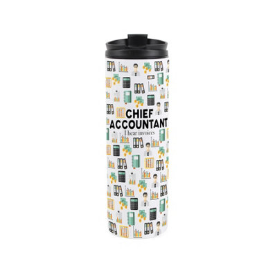 Purely Home Chief Accountant Travel Flask GiftReusable Stainless Steel Vacuum-Sealed Double-Walled 500Ml Flask