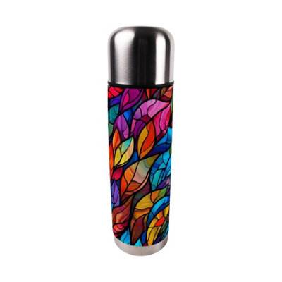 B&Q -  Stained Glass Patterned Large Reusable Thermal Flask