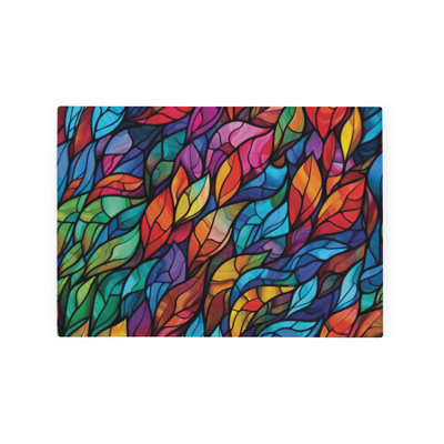 Purely Home Stained Glass Pattern Smooth Glass Worktop SaverSmall Chopping Board from B&Q
