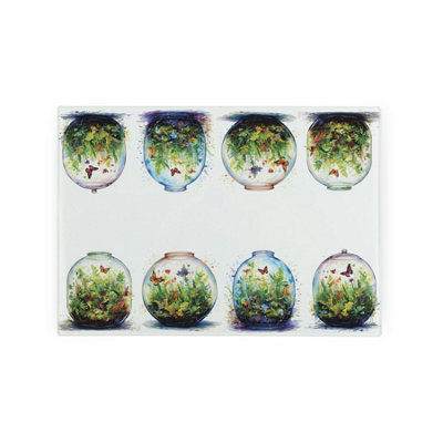 Purely Home Plant Terrariums Smooth Glass Worktop SaverSmall Chopping Board from B&Q