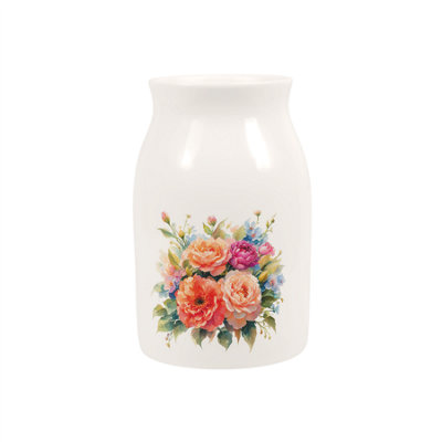 Purely Home Flower Bunches Small Porcelain Vase from B&Q