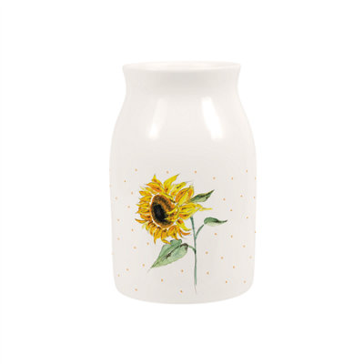Purely Home Watercolour Sunflower Small Porcelain Vase from B&Q