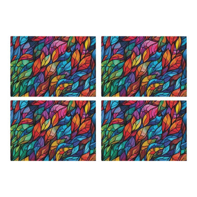 Purely Home Stained Glass PlacematsSet Of 4 from B&Q