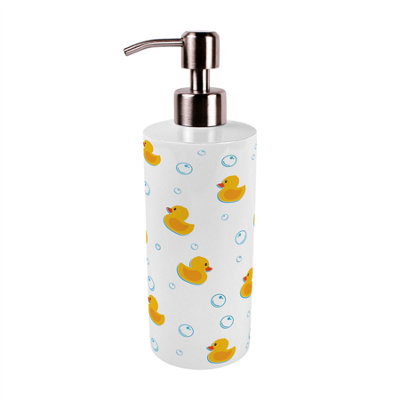 Purely Home Rubber Ducks Stainless Steel Soap Dispenser - Pump Action Refillable Bathroom & Kitchen Décor from B&Q
