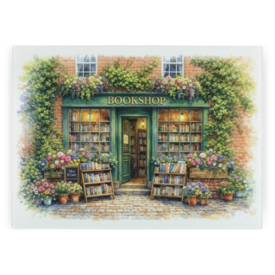 Purely Home Village Bookshop Worktop ProtectorLarge Textured Glass Chopping Board from B&Q