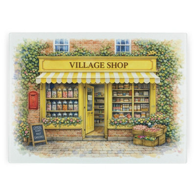 Purely Home Village Shop Worktop ProtectorLarge Textured Glass Chopping Board from B&Q