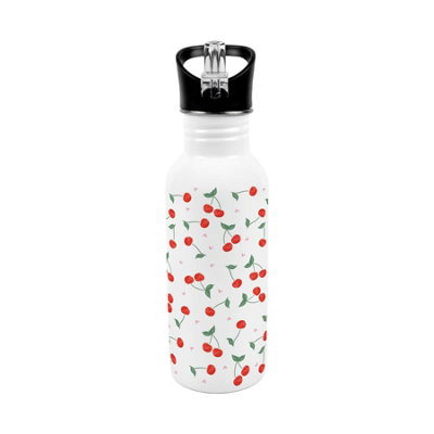 Purely Home Cherries Metal Canteen Water Bottle - Red - Image 3