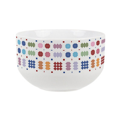 Purely Home Colourful Tapestries Ceramic BowlDinnerware Serving/cereal Bowl from B&Q