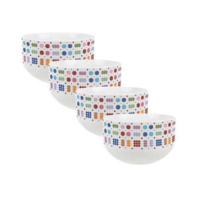 Purely Home Colourful Tapestries Ceramic BowlsDinnerware Serving/cereal BowlsSet Of 4 from B&Q