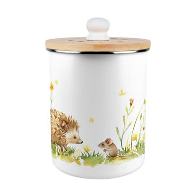 Purely Home Hedgehog & Mouse Compost CaddyMetal 2L Decorative Food Waste Bin